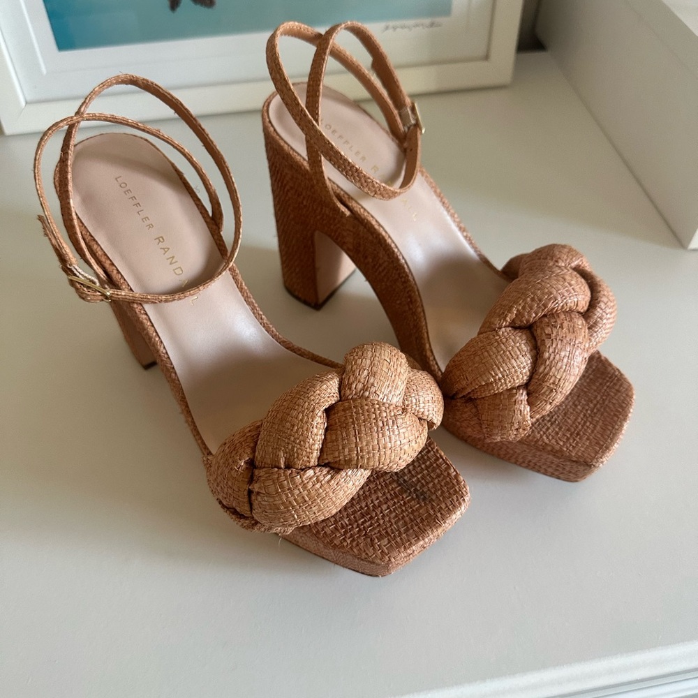 Loeffler Randall Fae Natural Platform Heel, Size: 7, color: Balet